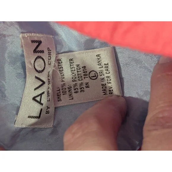 Vintage 1990s Y2K Lavon All Over Print Windbreaker Blue Zip Up L - Picture 6 of 6